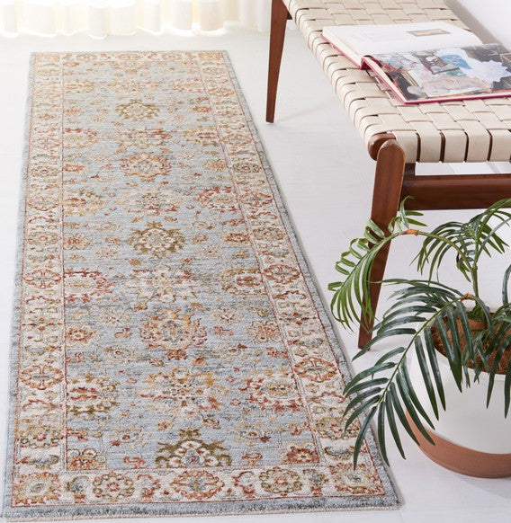 Safavieh Hamilton HLT112 Blue / Ivory Area Rug Room Scene Feature