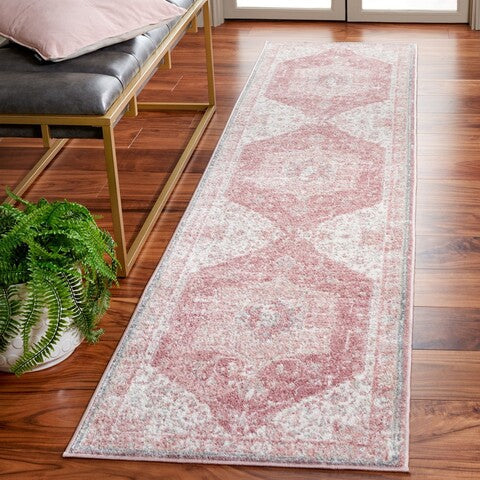 Safavieh Layla LAY104 Ivory Grey / Pink Area Rug Room Scene Feature
