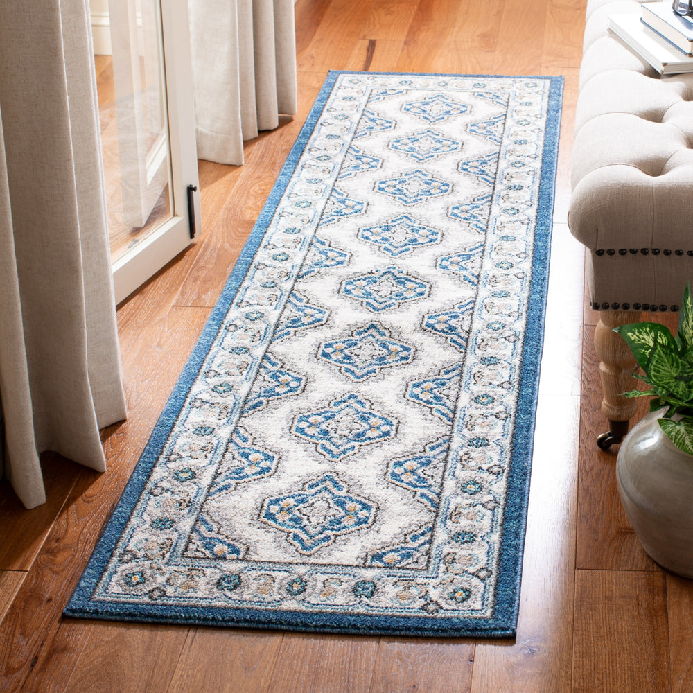 Safavieh Liberty LIB753 Dark Blue / Ivory Area Rug Room Scene Feature