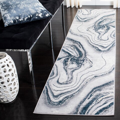Safavieh Orchard ORC637F Grey / Blue Area Rug Room Scene Feature