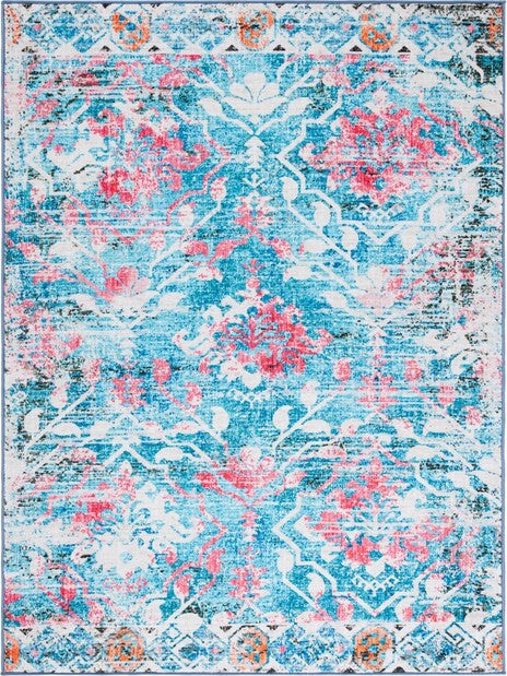 Safavieh Riviera RIV117 Light Blue/Pink Machine Washable Area Rug