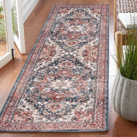 Safavieh Rosewood ROW112 Ivory / Red Area Rug Room Scene Feature