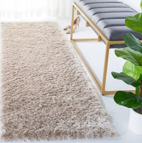Safavieh Paris Shag SG512 Dark Beig Area Rug Room Scene Feature
