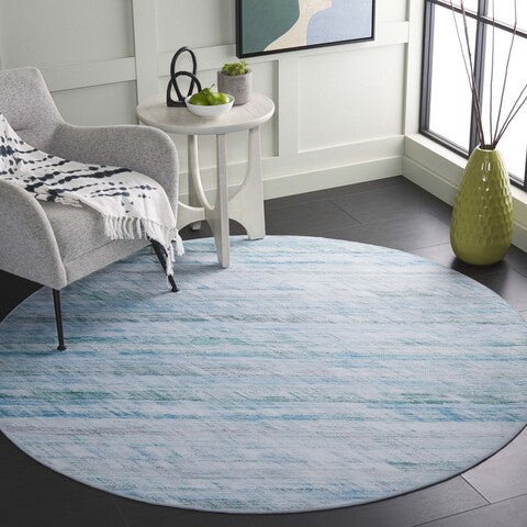 Safavieh Tacoma TAC919 Grey / Aqua Machine Washable Area Rug Room Scene Feature
