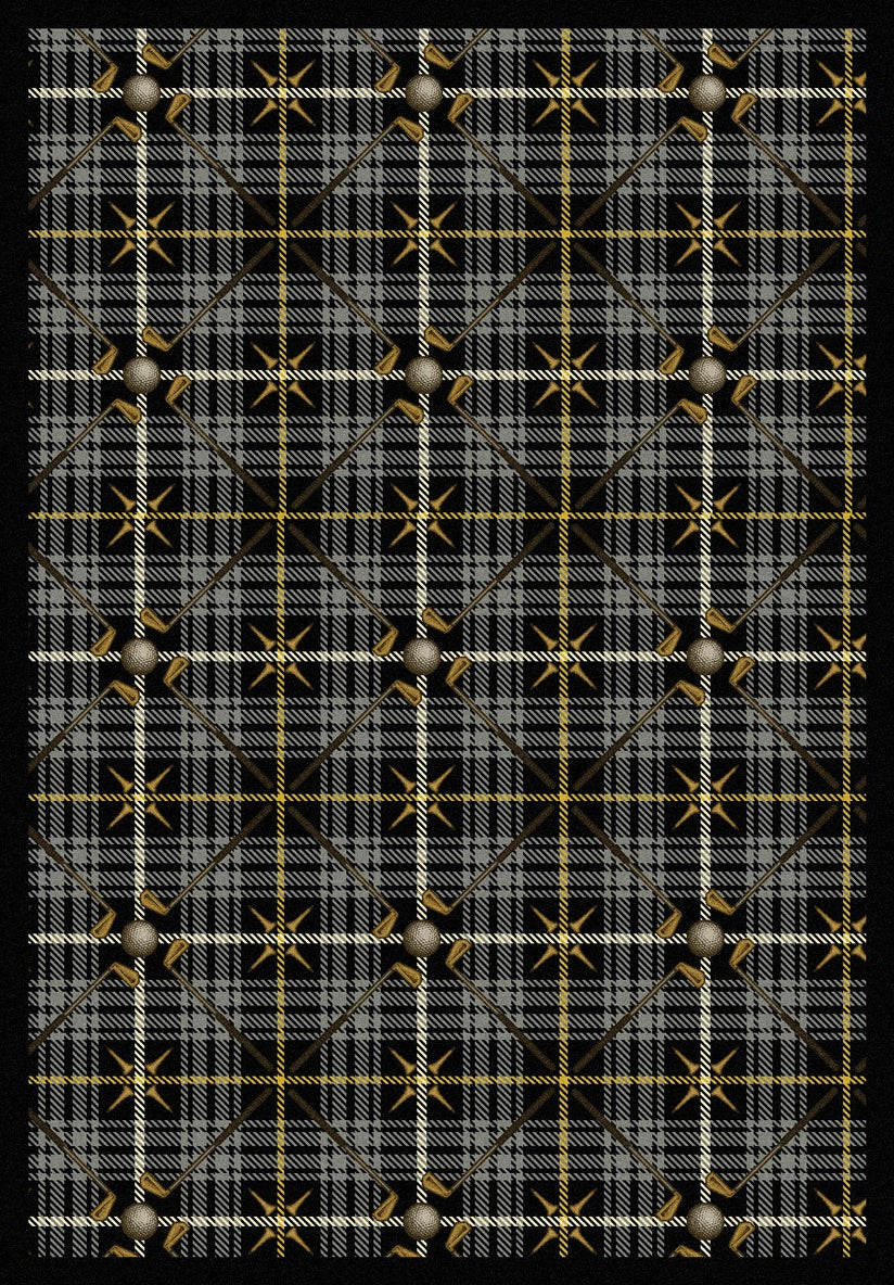 Joy Carpets Games People Play Saint Andrews Flannel Gray Area Rug