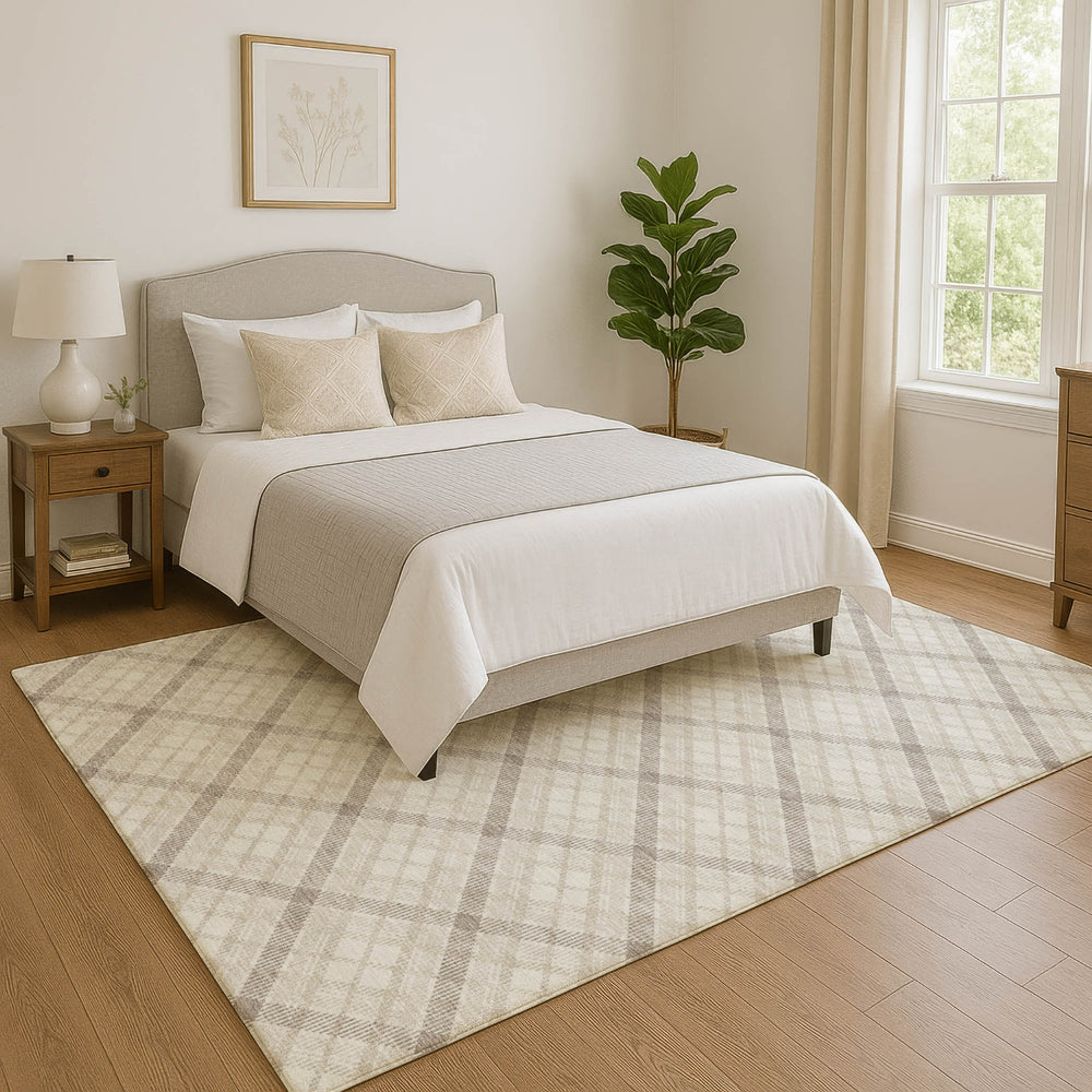 Dalyn Soft Essentials SE3 Linen Machine Washable Area Rug Lifestyle Image Feature
