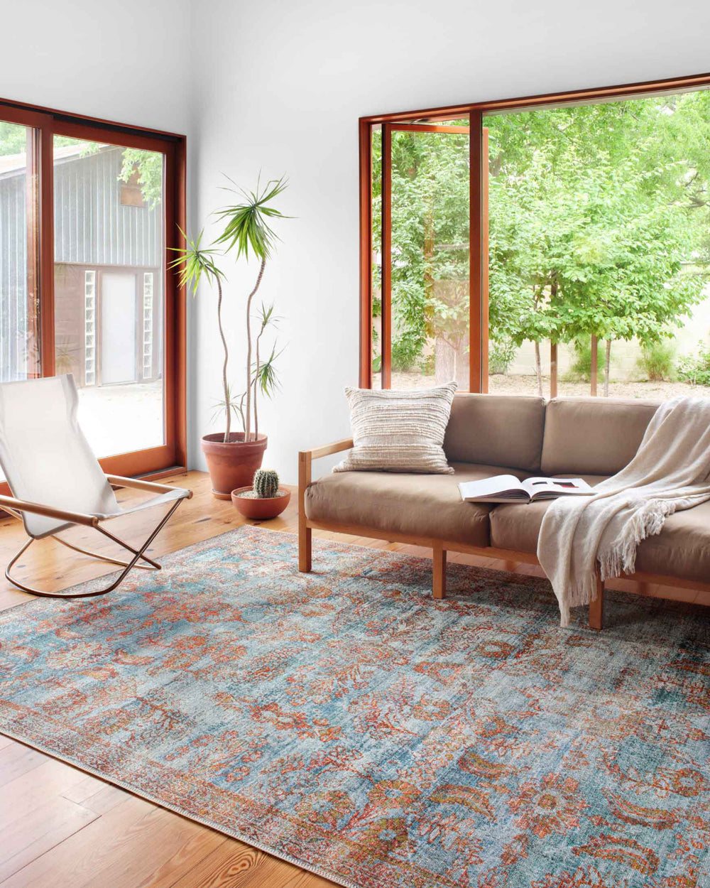 Loloi Sebastian SEB-07 Ocean / Spice Area Rug Room Scene Image Feature