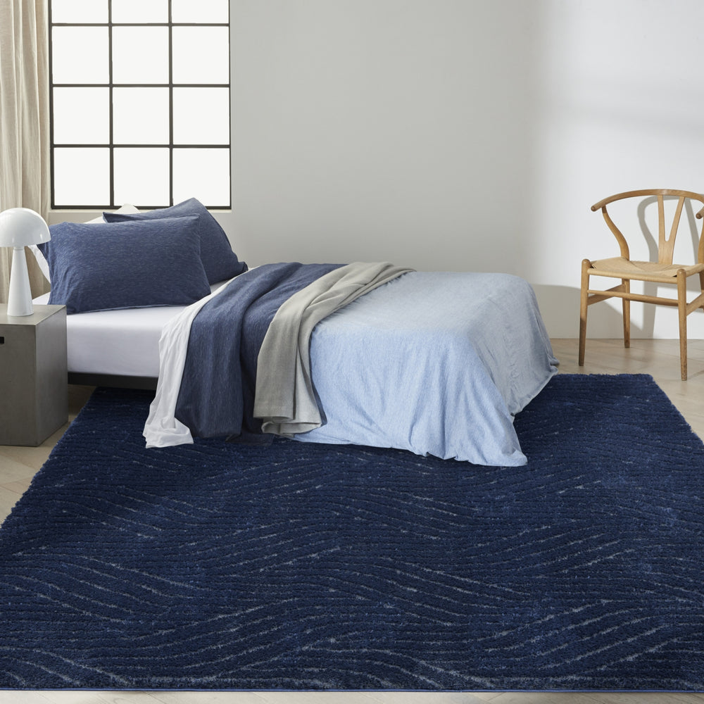 Surfaces SFC01 Navy Area Rug by Calvin Klein Room Image Feature