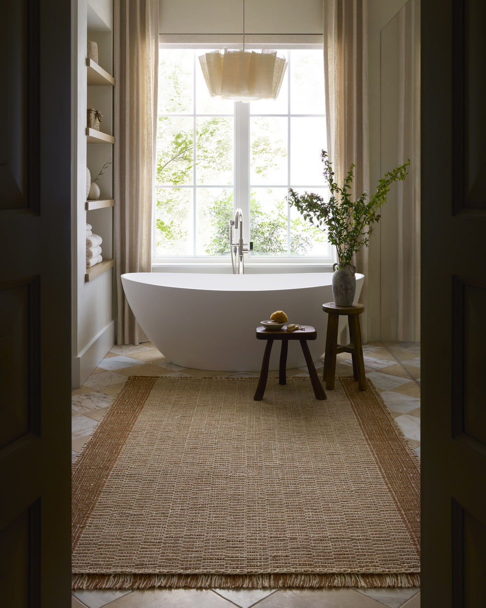 Loloi Sigrid SIG-04 Cinnamon / Ivory Area Rug Lifestyle Image Feature