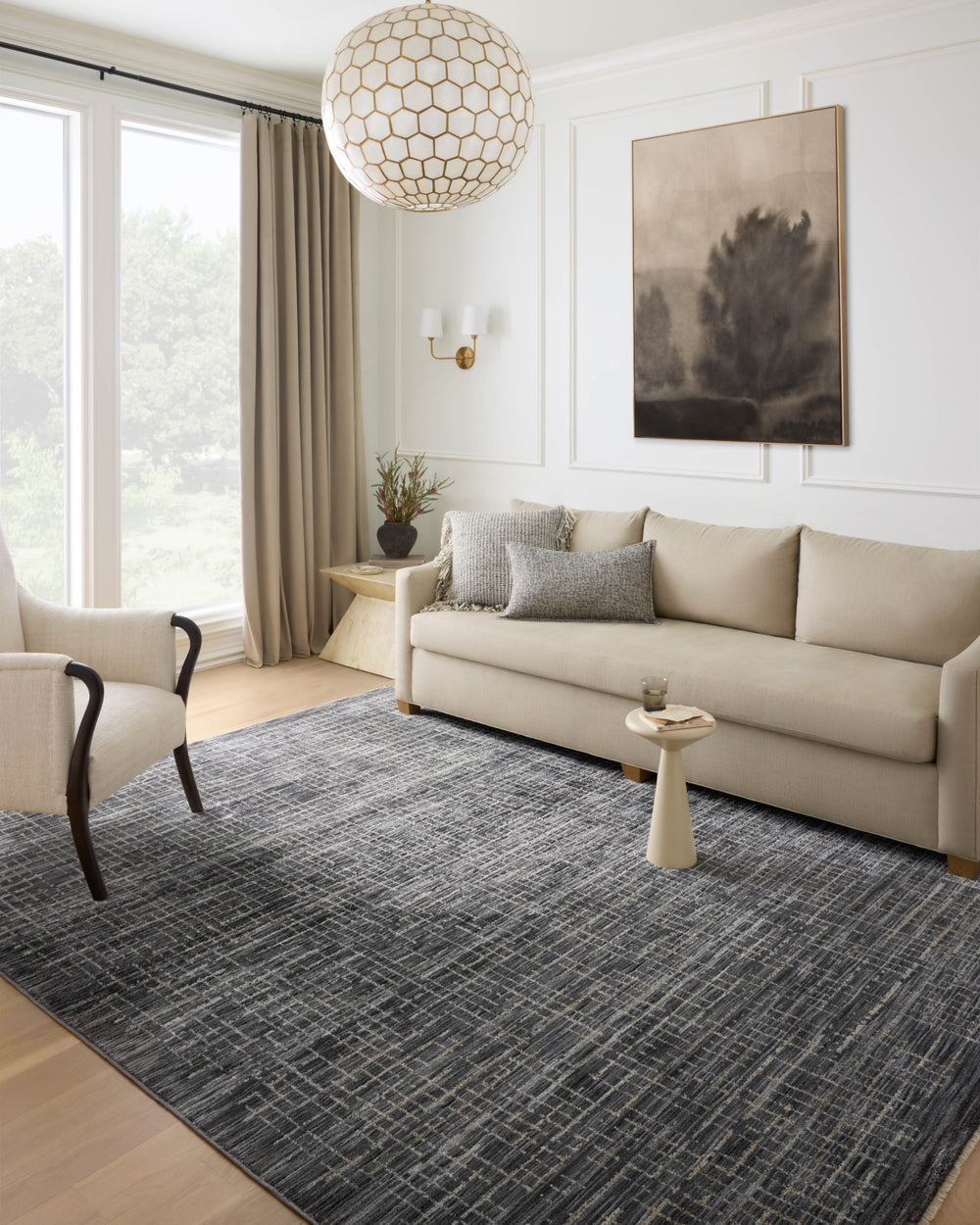 Loloi Soho SOH-01 Onyx/Silver Area Rug Lifestyle Image Feature