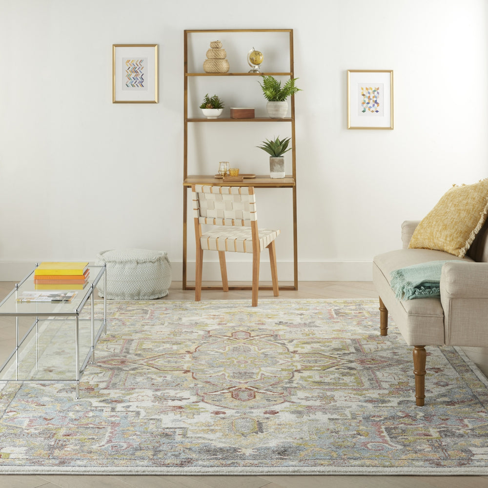 Nourison Soraya SOR04 Ivory Multicolor Area Rug Room Image Feature