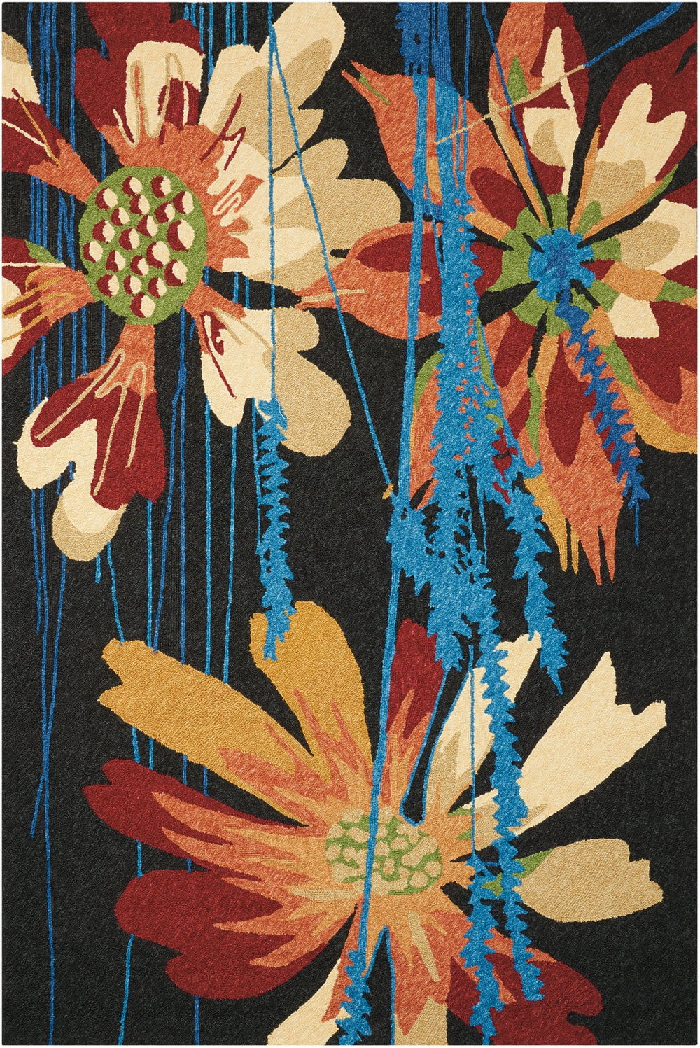 Nourison South Beach SOU01 Black Area Rug