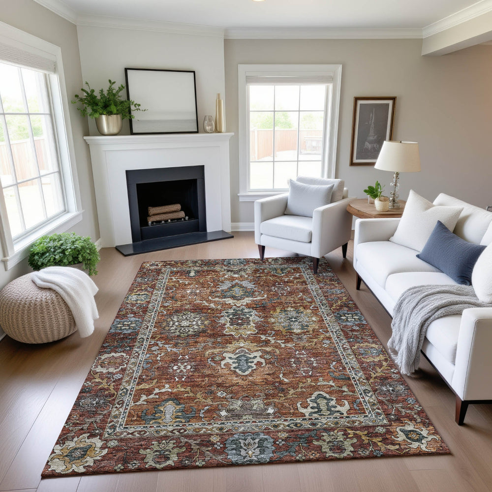 Dalyn Silk Road SR8 Paprika Area Rug Lifestyle Image Feature