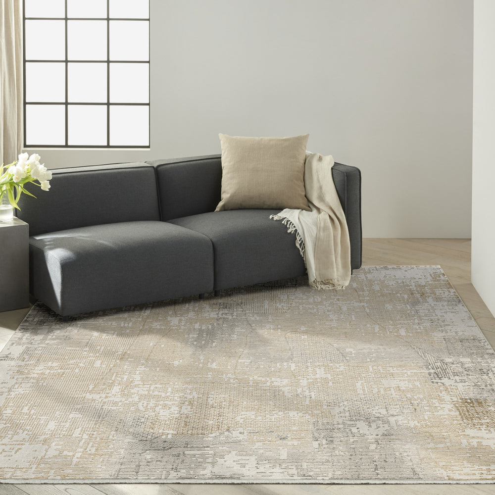 Ck078 Summit SUM05 Cream Ivory Area Rug by Calvin Klein Room Image Feature