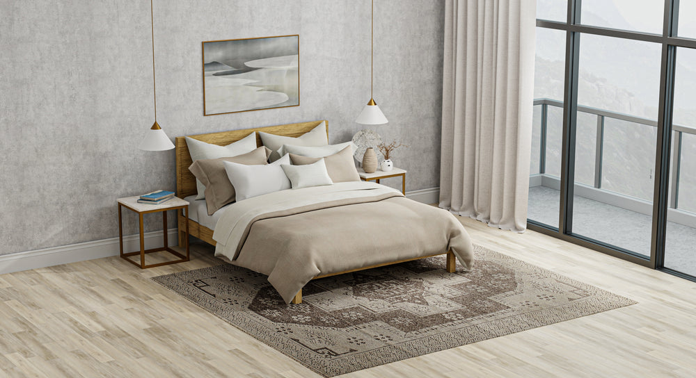 Bashian Telluride T144-TEL502 Mocha Area Rug Lifestyle Image Feature