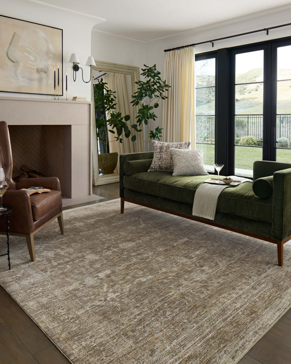 Loloi II Tabitha TAI-02 Taupe / Pebble Area Rug Lifestyle Image Feature