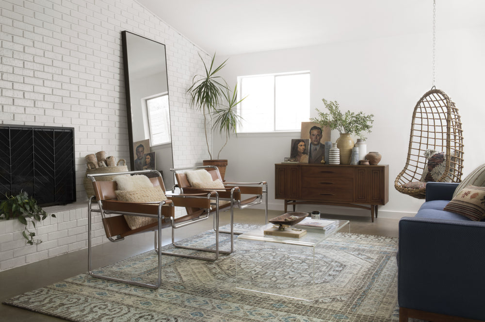 Loloi Tatum TW-02 Stone/Blue Area Rug Alternate Shot Feature