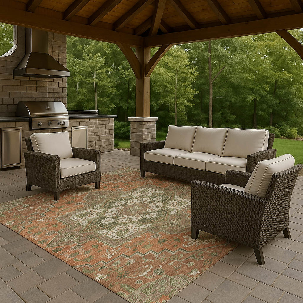 Dalyn Tabrook TB9 Rust Area Rug Outdoor Lifestyle Image Feature