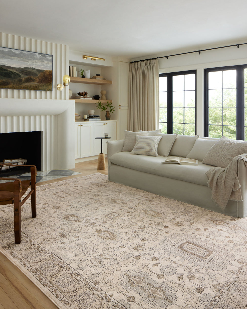 Loloi Teagan TEA-03 Ivory/Sand Area Rug Lifestyle Image Feature