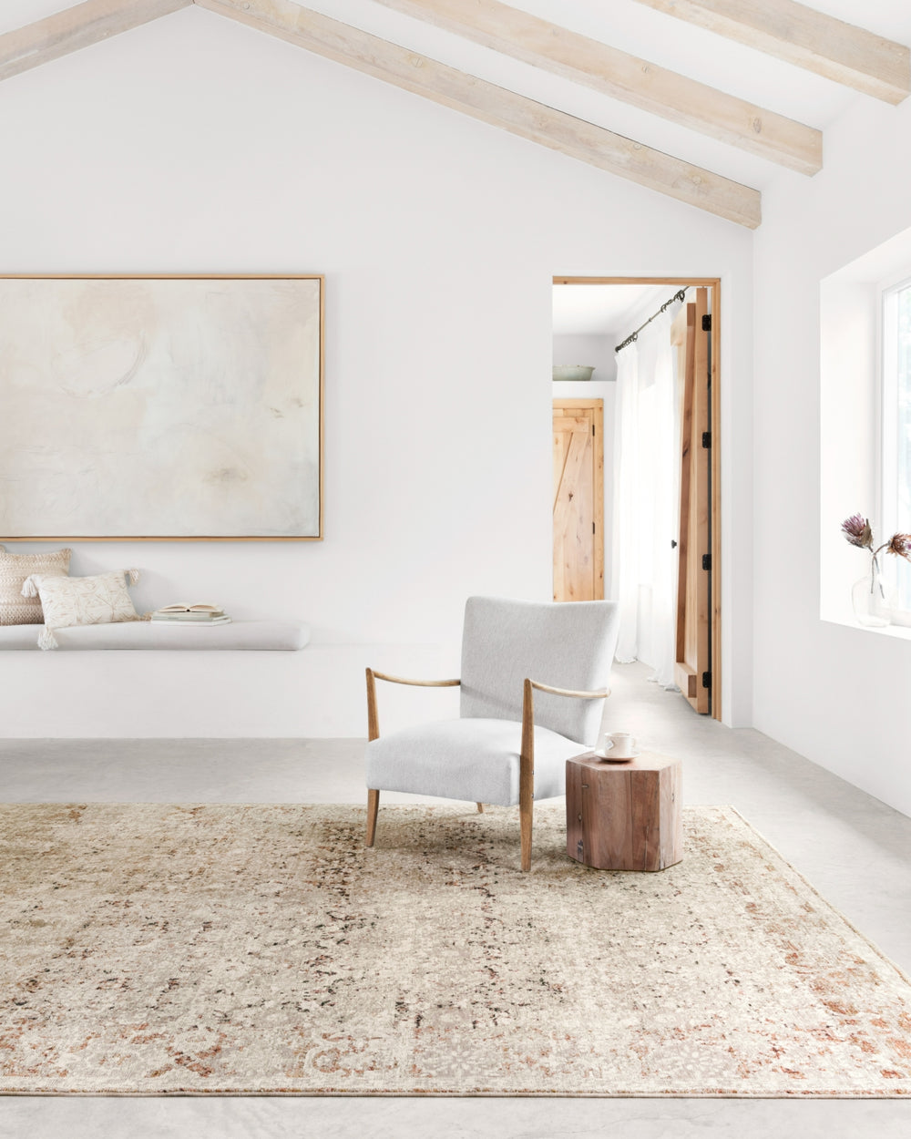 Loloi Theia THE-07 Natural/Rust Area Rug Lifestyle Image Feature
