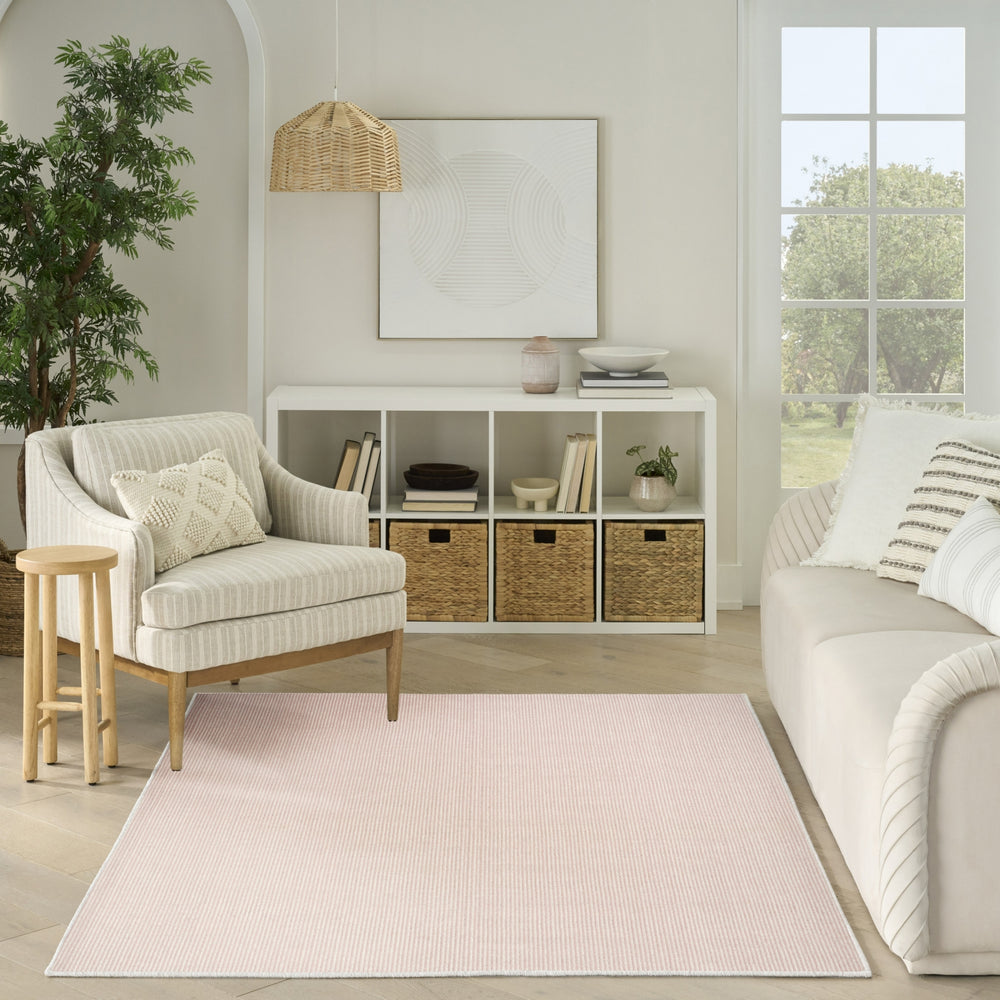 Nourison Textured Home TXH01 Ivory Rose Area Rug Room Image Feature