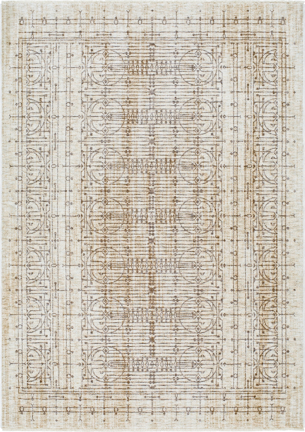 Frank Lloyd Wright Foundation x Livabliss Usonia USO-2304 Khaki Area Rug