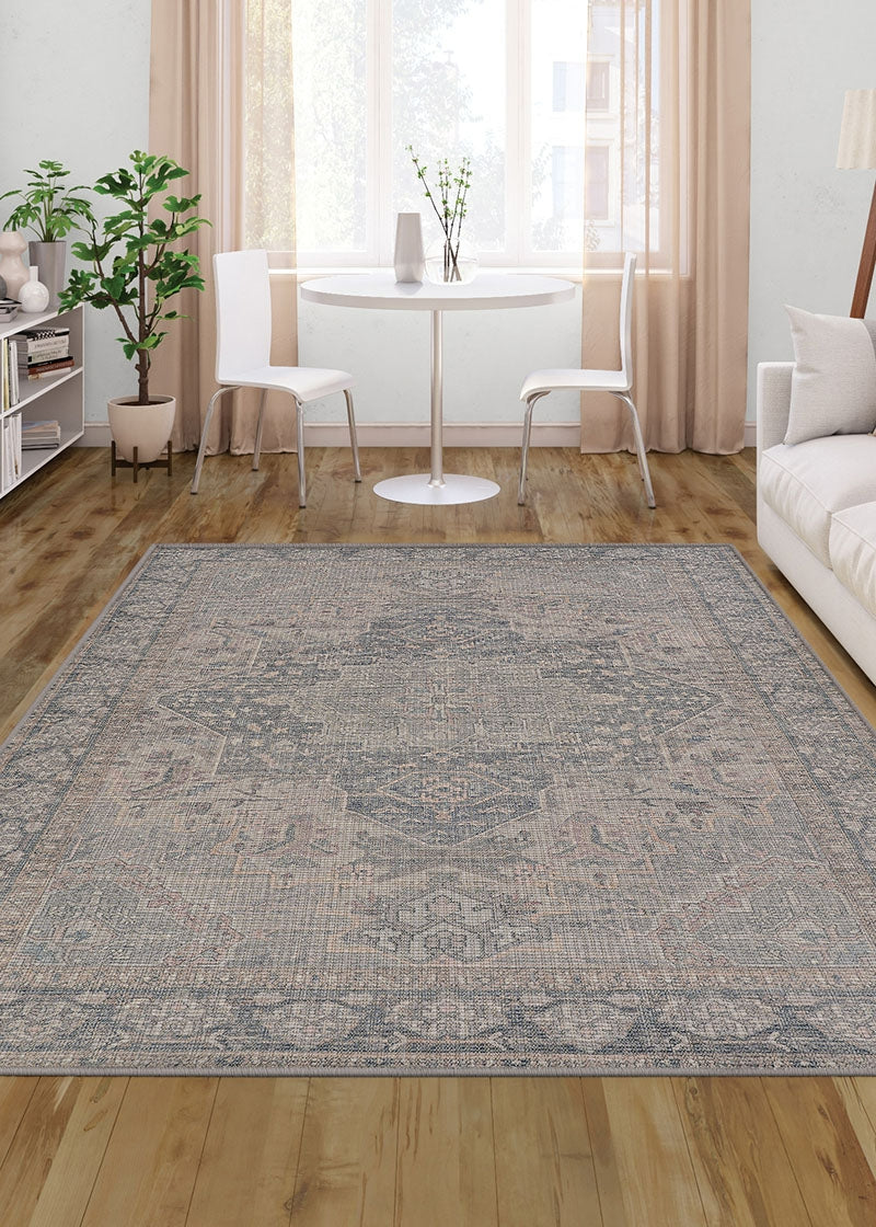 Couristan Imperial Persia Grey Area Rug Lifestyle Image Feature