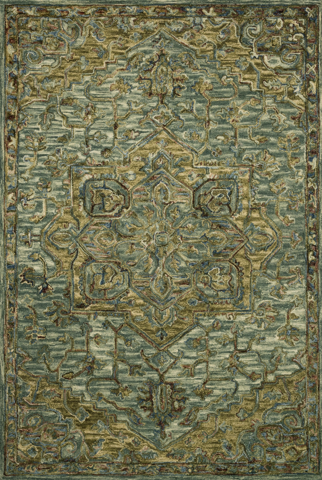 Loloi Victoria VK-20 Dark Green/Tobacco Area Rug
