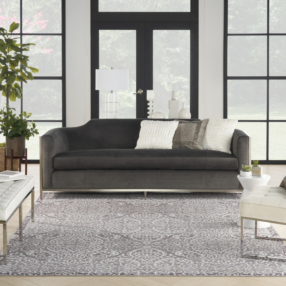 Nourison Washable Collection WAW03 Stone Area Rug by Waverly Room Image Feature