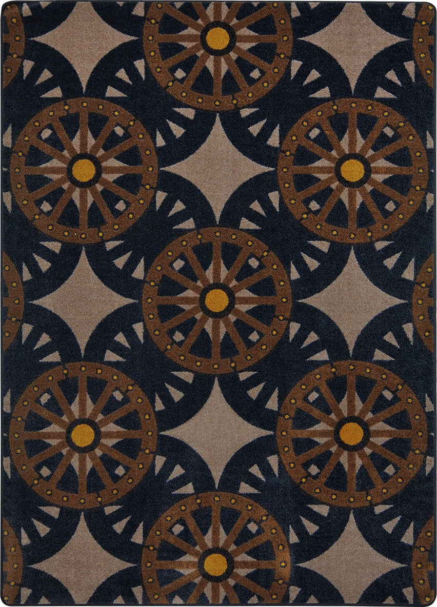 Joy Carpets Cowboy Wheel Shadows Greige Area Rug