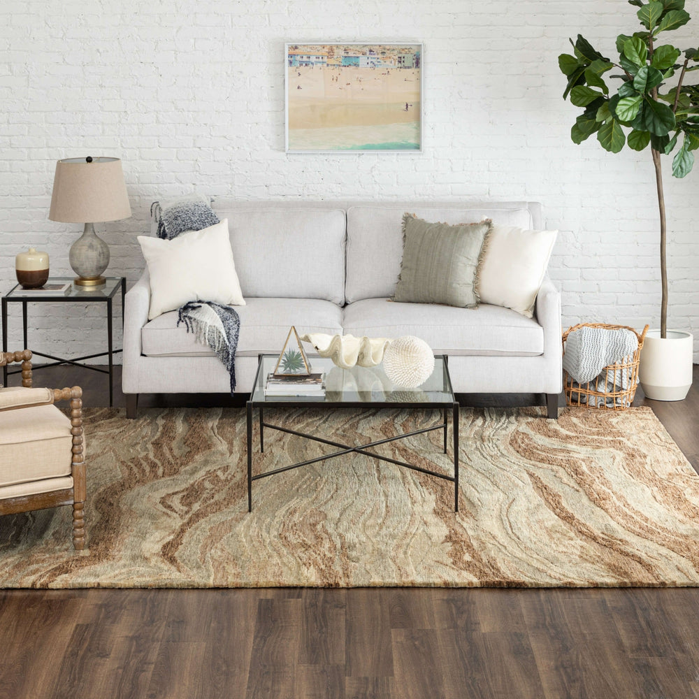 Karastan Pelican Bay By Salt Life Winward Neutral Area Rug Lifestyle Image Feature