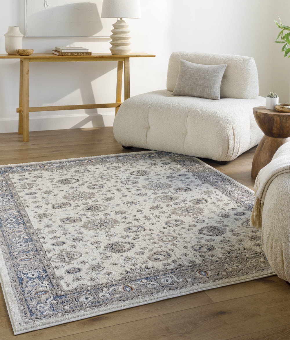 Livabliss Zidane ZDN-2302 White Area Rug Room Scene Feature