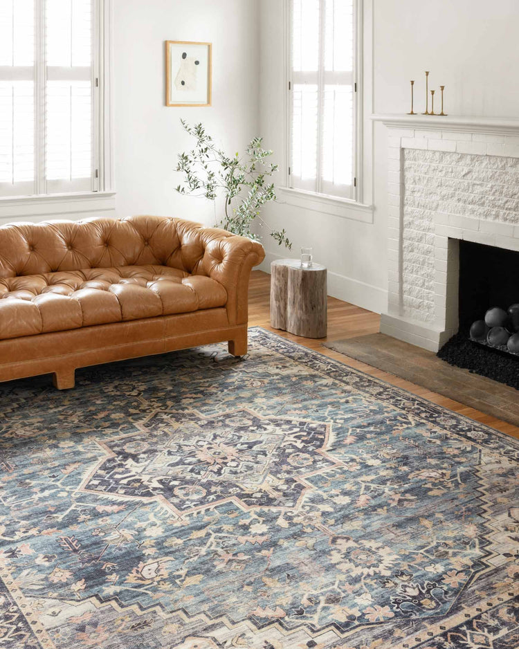 Loloi II Hathaway HTH-01 Navy/Multi Area Rug Room Scene Featured