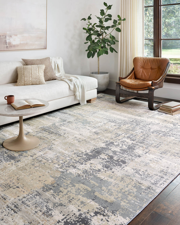 Loloi II Lucia LUC-06 Granite Area Rug Room Scene Featured