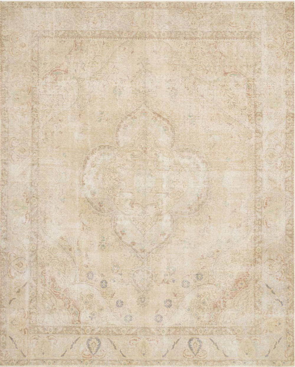 Loloi Vintage Wool Pakistan One of a Kind Ivory/Cream Area Rug