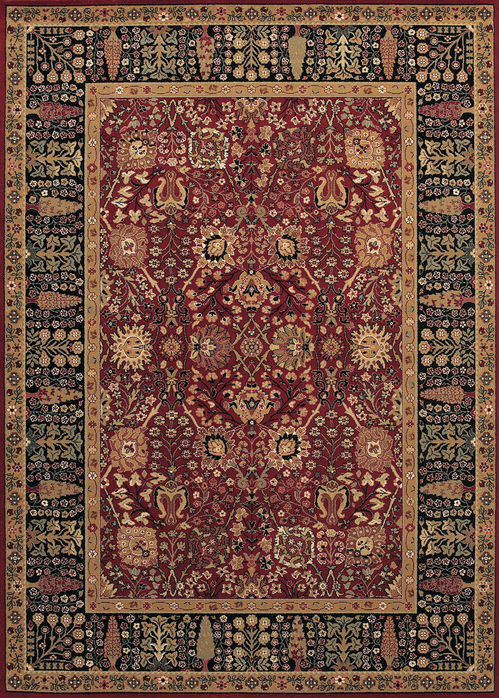 Couristan Royal Kashimar Cypress Garden Persian Red Area Rug