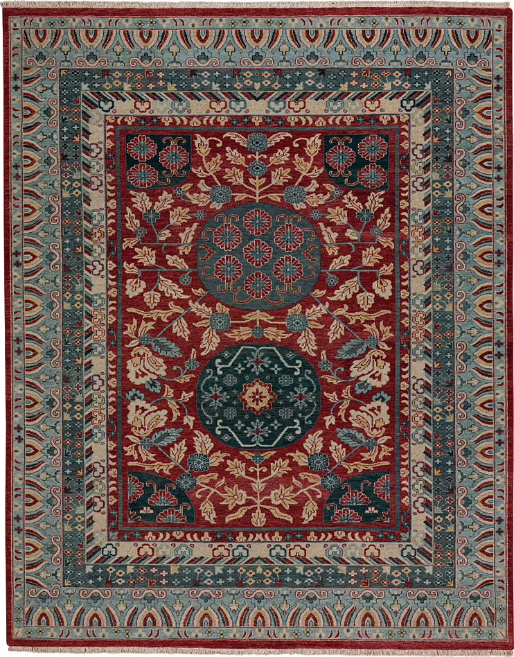 Capel Biltmore Plantation-Journet 1111 Dk Red Blue Area Rug