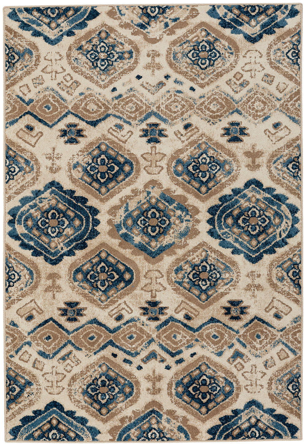 Capel Bethel Diamond 2462 Taupe Blue 640 Area Rug