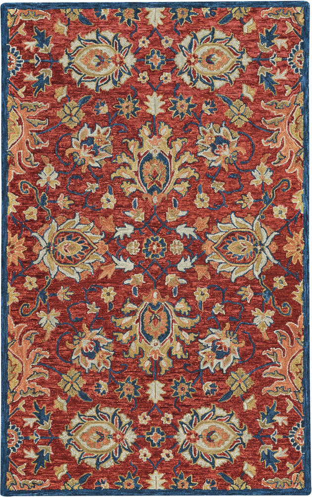 Capel Avanti-Keshan 2538 Red Navy Area Rug