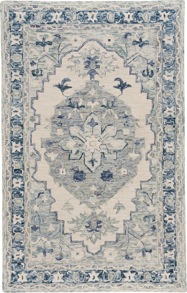 Capel Avanti-Medallion 2547 Ivory Denim Area Rug