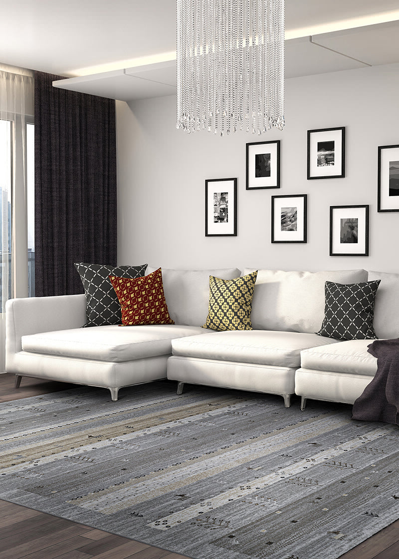 Couristan Nomad Karwal Mushroom Area Rug Lifestyle Image Feature