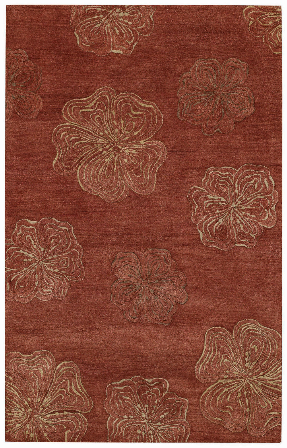 Capel Desert Plateau Hibiscus 3393 Red 500 Area Rug