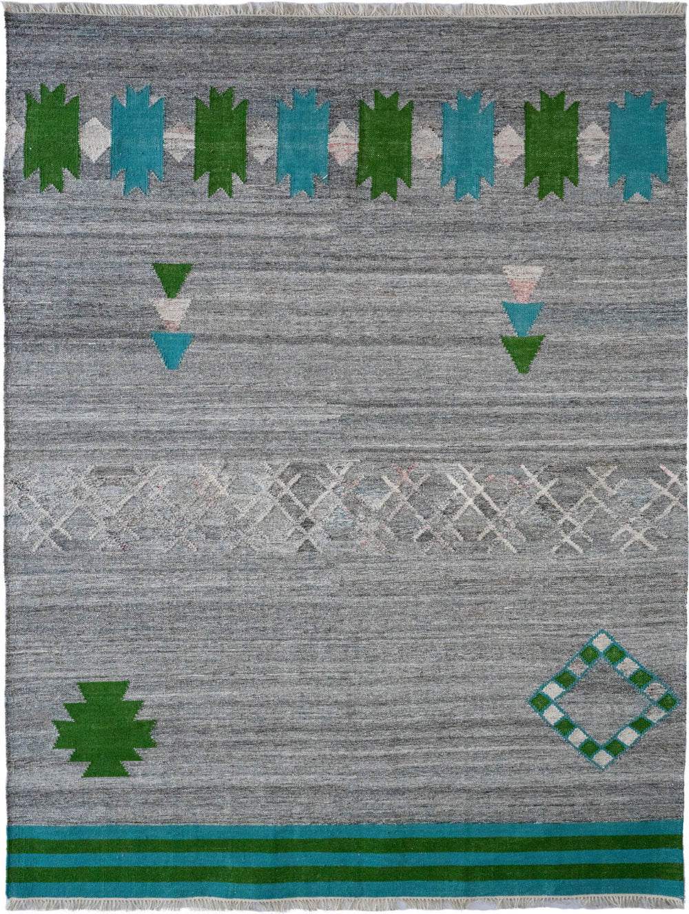 Capel Vintage Moroc 3501 Green Gray Area Rug by Genevieve Gorder Rugs