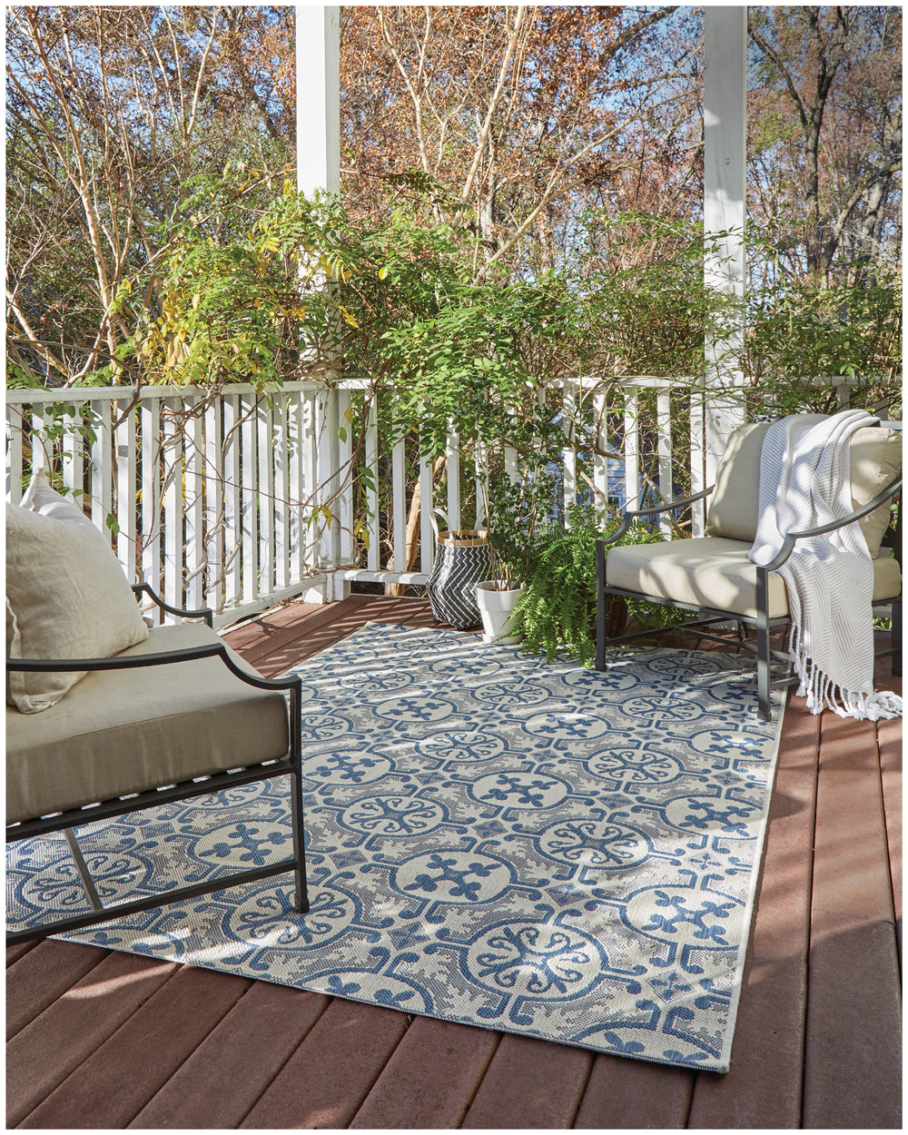 Capel Elsinore Tile 4737 Blueberry 440 Area Rug Alternate View Feature