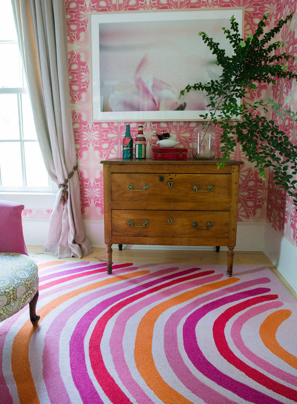 Capel Crescent 6065 Blush Multi 950 Area Rug by Hable Construction Alternate View Feature