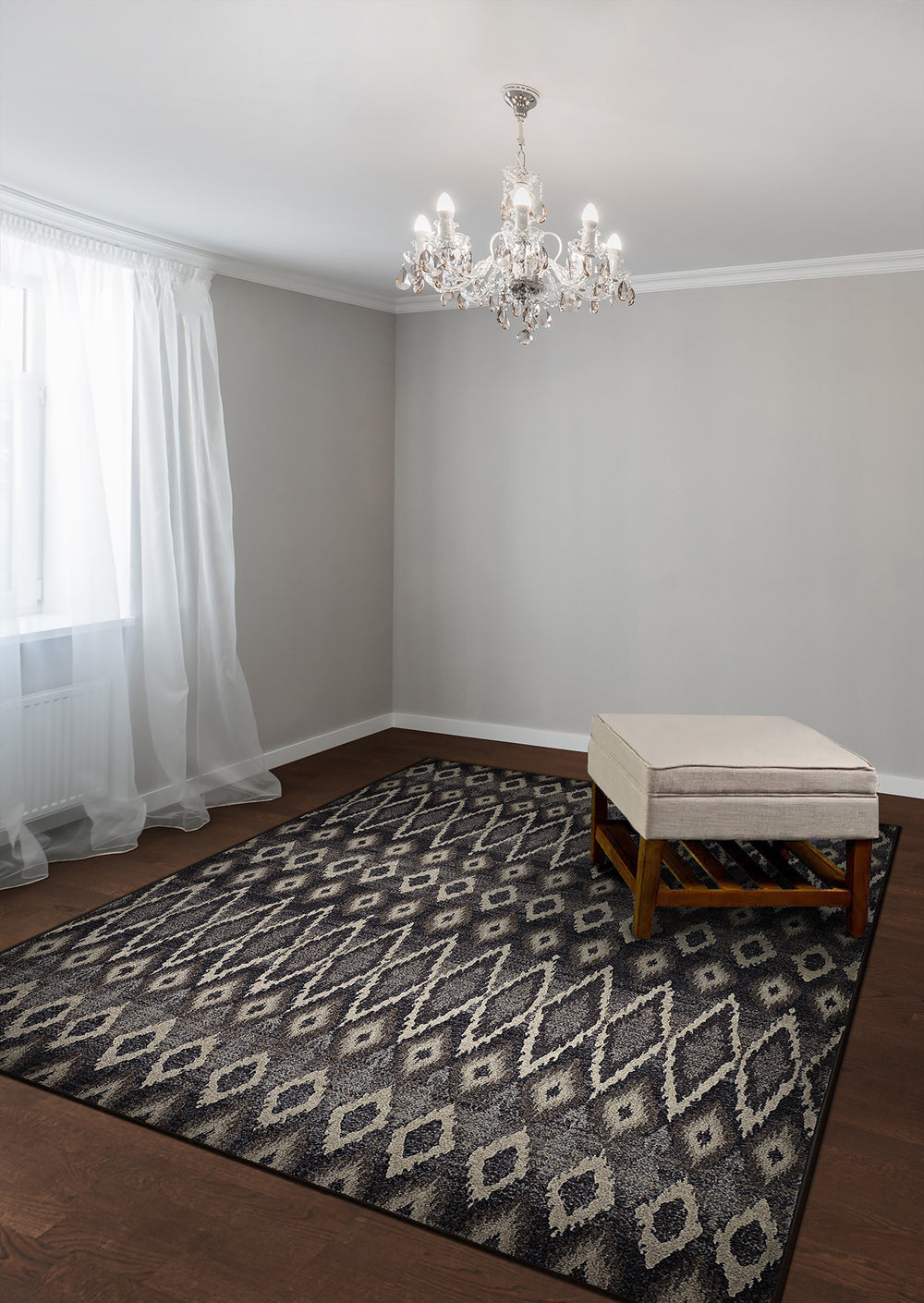 Couristan Easton Mirador Grey Area Rug Lifestyle Image Feature