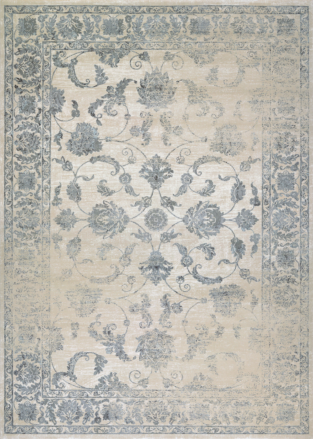 Couristan Provincia Botanic Applique Beige/Grey Area Rug