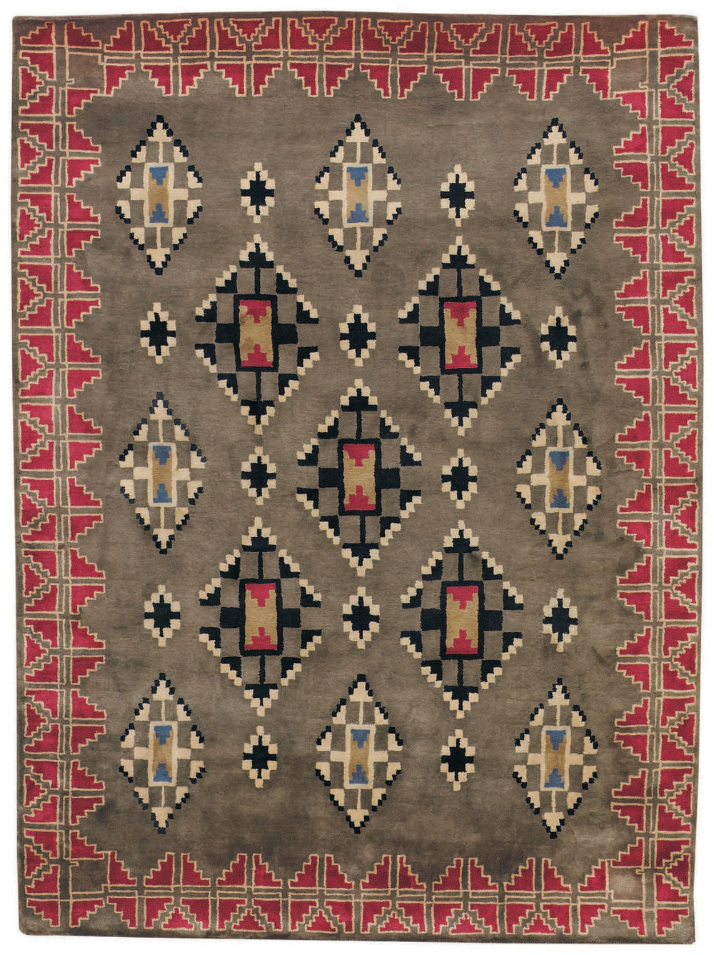 Capel Stairstep 9231 Sage Red 250 Area Rug