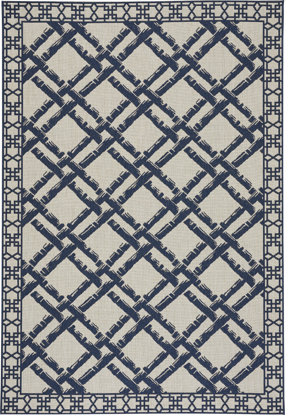 Capel Williamsburg Elsinore-Bamboo Trellis 4724 Midnight Blue Area Rug