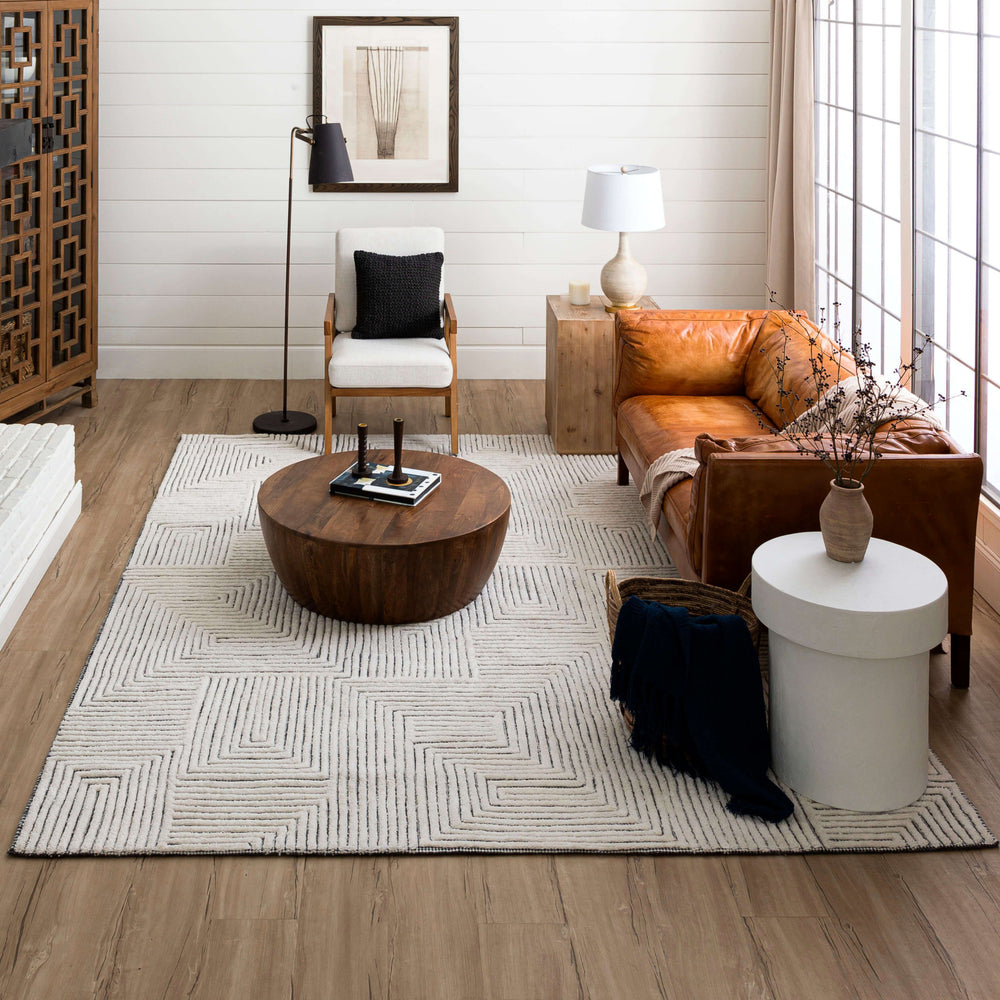 Karastan Sirocco Algiers Black/White Area Rug by Drew and Jonathan Lifestyle Image Feature